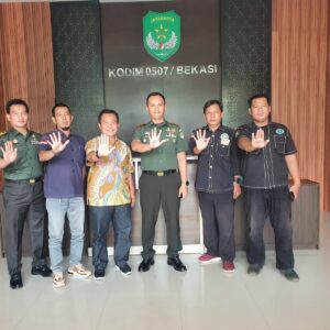 Dandim 05/07 Kota Bekasi Sambut Langsung Audensi YGANN DPC KOTA BEKASI di Ruang Kerjanya