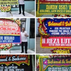 Ucapan Selamat Untuk Pengurus PWI Bekasi Raya Periode 2024-2027 Dari Berbagai Kalangan, Serta Karangan Bunga Yang Banjiri Kantor PWI Bekasi