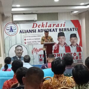 Aliansi Advokat Bersatu Deklarasi Untuk Paslon Nomor Urut 3