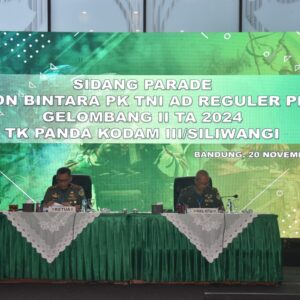 Pangdam III/Slw Pimpin Sidang Parade Caba PK TNI AD