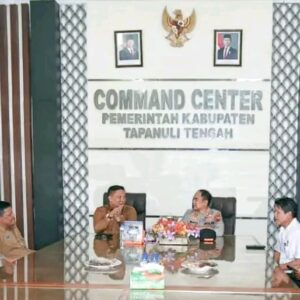 Sekdakab Tapteng Sambut Kunjungan Kerja Kapolres Tapteng Yang Baru