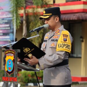 Kapolres Tapteng Pimpin Sertijab Kabag SDM, Kasat Reskrim dan Kapolsek Pandan