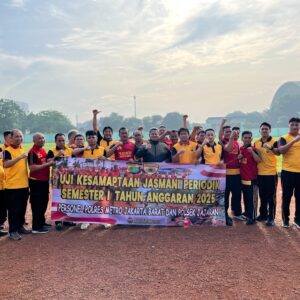 Polres Metro Jakarta Barat Pastikan Kebugaran Personel Dengan Uji Kesamaptaan Periodik